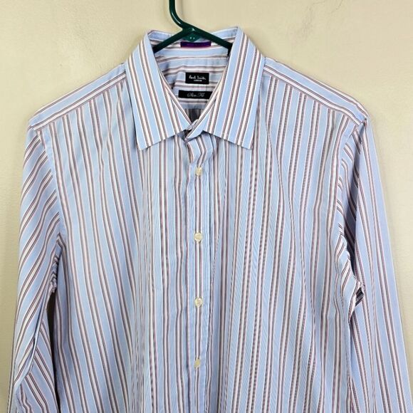 Paul Smith London Made in Italy Long Sleeve Striped Slim Fit Button Down 16 - 41 - Picture 3 of 8